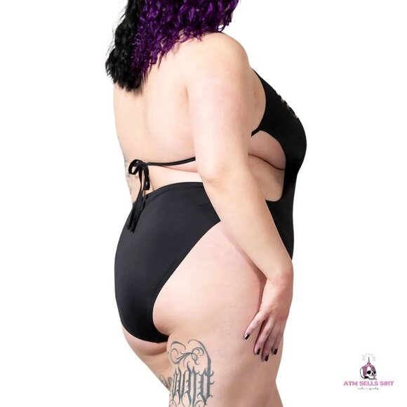 NWT Killstar Doro Monokini One-Piece Black Swimsuit Plus Size 2X - Picture 4 of 9